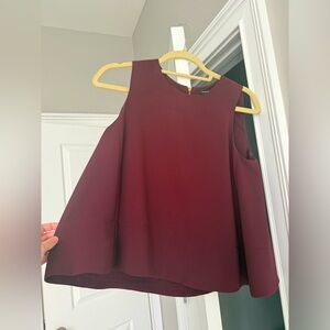 Club Monaco Deep Red Sleeveless Blouse